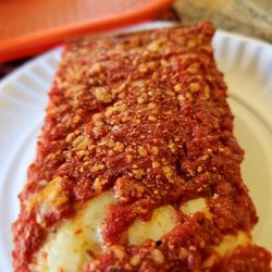Rosa's Pizza - Reverse Sicilian. Excellent slice with particularly good sauce