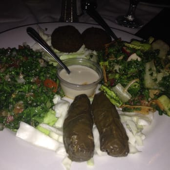 Mandaloun - Combo Plate Mezze! Def get the fatoush Salad and the Tabouleh! The Grape Leaves were really good too! - Mediterranean Near Me - Jacksonville, Florida Mandaloun - Combo Plate Mezze! Def get the fatoush Salad and the Tabouleh! The Grape Leaves were really good too! - Mediterranean Near Me - Jacksonville, Florida