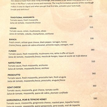 NAEF Cuisine - Dinner pizza menu - Pizza Near Me - Punta de Mita, NAY