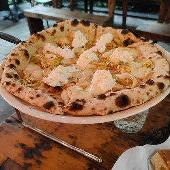 Manducatis Rustica - Truffle, artichoke and burrata pizza - Italian Near Me - Long Island City, New York
