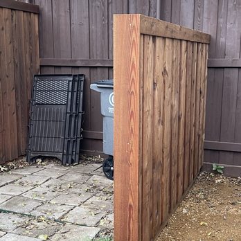 ProNail Roofing & Solar - New fence to hide the trash cans - Roofing Near Me - Prosper, Texas ProNail Roofing & Solar - New fence to hide the trash cans - Roofing Near Me - Prosper, Texas