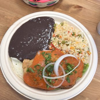 Marimbas Guatemalan Bakery & Restaurant - Chile relleno with black beans and rice - Desserts Near Me - Austin, Texas Marimbas Guatemalan Bakery & Restaurant - Chile relleno with black beans and rice - Desserts Near Me - Austin, Texas