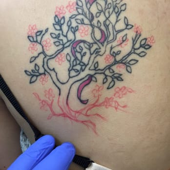 Empire Tattoo - (Before) as you can see at the very top, Amanda missed a leaf. - Tattoo Near Me - Somerville, Massachusetts