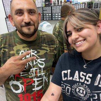 Atomic Tattoo & Body Piercing - Freshly pierced! This is Osh, god bless him and his patience of a saint lol - Tattoo Near Me - Hollywood, California