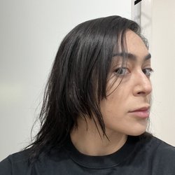 The side swept bangs I received