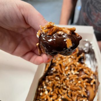 Bigfoot’s Little Donuts - Chocolate salted caramel - Donuts Near Me - Madison, Alabama Bigfoot’s Little Donuts - Chocolate salted caramel - Donuts Near Me - Madison, Alabama