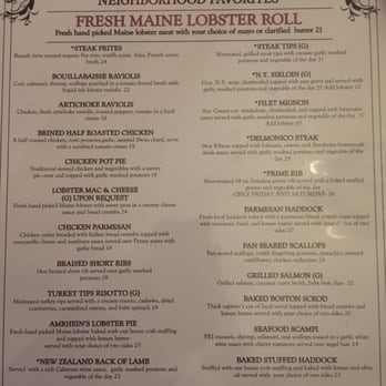 Amrheins - Dinner menu side 1 - New American Near Me - Boston, Massachusetts Amrheins - Dinner menu side 1 - New American Near Me - Boston, Massachusetts