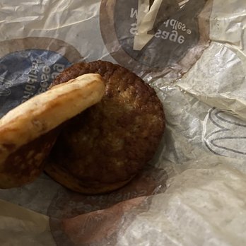 McDonald's - A Mc Sausage McGriddle without egg and cheese. - Fast Food Near Me - Royal Palm Beach, Florida McDonald's - A Mc Sausage McGriddle without egg and cheese. - Fast Food Near Me - Royal Palm Beach, Florida