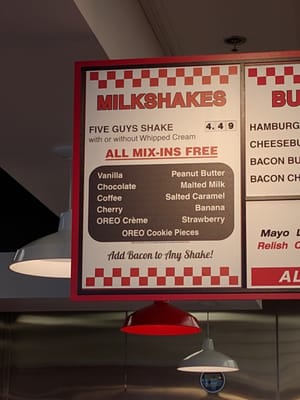 Menu photo 2 Five Guys West Hartford, CT Menu photo 2 Five Guys West Hartford, CT