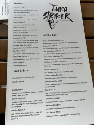 Menu photo 5 Tuna Striker Pub Seabrook, NH Menu photo 5 Tuna Striker Pub Seabrook, NH