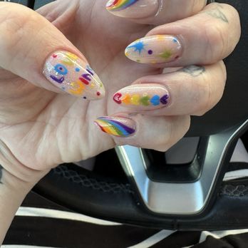Diamond Nail Spa - Awesome nail art by Vickie today, i love it so much! Pride nails are the best! - Nail Salons Near Me - Tyler, Texas