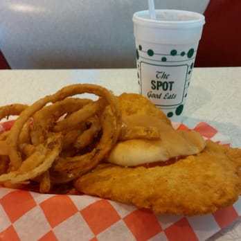 The Spot Restaurant - Breaded Tenderloin with Onion Rings. - American Near Me - Sidney, Ohio