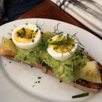 French Louie - Avocado toast - I actually feel it's worth it with those soft boiled eggs and pickled tomatoes - French Near Me - Brooklyn, New York French Louie - Avocado toast - I actually feel it's worth it with those soft boiled eggs and pickled tomatoes - French Near Me - Brooklyn, New York
