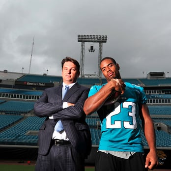 Phillips, Hunt & Walker - Jacksonville Jaguar's Rashad Jennings and Attorney John Phillips meet-up during the off season to talk sports on Courts & Sports - Personal Injury Law Near Me - Jacksonville, Florida