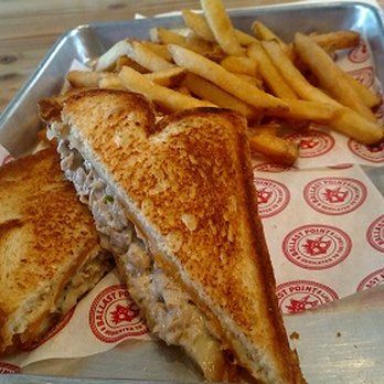 Ballast Point Brewing Long Beach - Ahi tuna melt with fries. Definitely a place to bring out of town friends and family! - Breweries Near Me - Long Beach, California