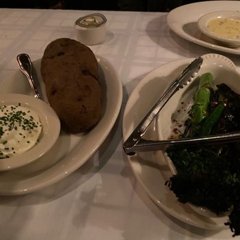 Hugo's Frog Bar and Chop House - Baked potato and Broccolini - Steakhouses Near Me - Des Plaines, Illinois