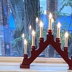 Tin Ceiling - Scandinavian electric candelabra