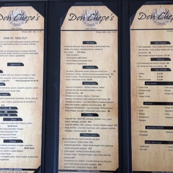 Don Chepe's Restaurant - The menu. - Salvadoran Near Me - Coquitlam, British Columbia Don Chepe's Restaurant - The menu. - Salvadoran Near Me - Coquitlam, British Columbia
