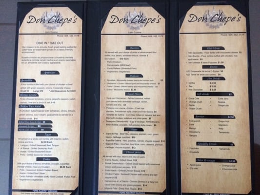 Menu photo 4 Don Chepe's Restaurant Coquitlam, BC Menu photo 4 Don Chepe's Restaurant Coquitlam, BC
