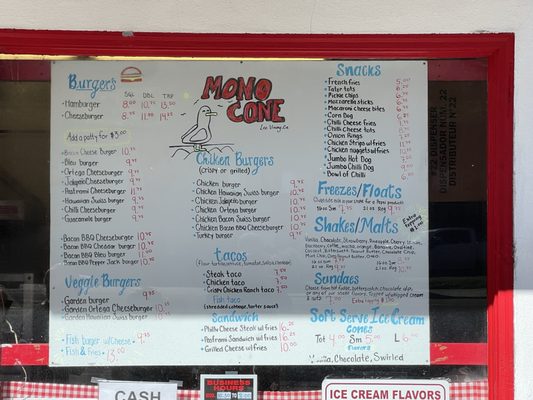 Menu photo 1 Mono Cone Lee Vining, CA