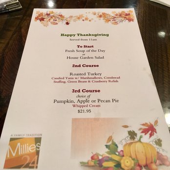 Millies - Thanksgiving Menu 2018 - Coffee & Tea Near Me - Reno, Nevada Millies - Thanksgiving Menu 2018 - Coffee & Tea Near Me - Reno, Nevada