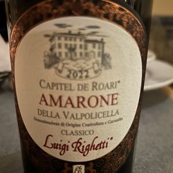 Amarone at Lombardo's, drops of heaven