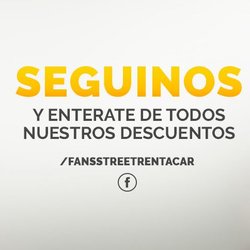 Street Rent a Car - Seguinos en Facebook y enterate de todos nuestros descuentos: Street Rentacar