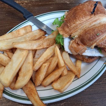Dulin's Village Cafe - Croissant club with fries ($14), added avocado for an additional $1.50 - New American Near Me - Vancouver, Washington Dulin's Village Cafe - Croissant club with fries ($14), added avocado for an additional $1.50 - New American Near Me - Vancouver, Washington