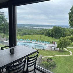 Shanty Creek Resorts - View of the outdoor pool... it was freezing!