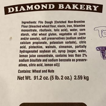 Diamond Bakery - the label of a bag of bread - Bakeries Near Me - Fremont, California