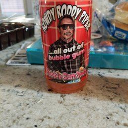 Rowdy Roddy Piper's "...all out of bubble gum" bubble gum soda (by Rocket Fizz)