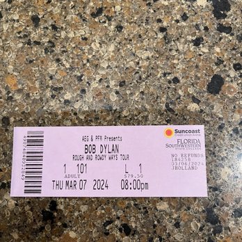 Barbara B Mann Performing Arts Hall - Bob Dylan 2024 spring tour - Performing Arts Near Me - Fort Myers, Florida Barbara B Mann Performing Arts Hall - Bob Dylan 2024 spring tour - Performing Arts Near Me - Fort Myers, Florida