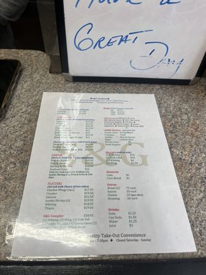 Menu photo 1 S&G Seafood House Washington, DC, DC