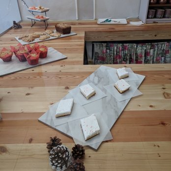 La Confection - These were peppermint/candy cane cheesecake squares. - Coffee & Tea Near Me - Oklahoma City, Oklahoma