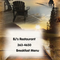 Bj's Family Restaurant - Breakfast menu cover