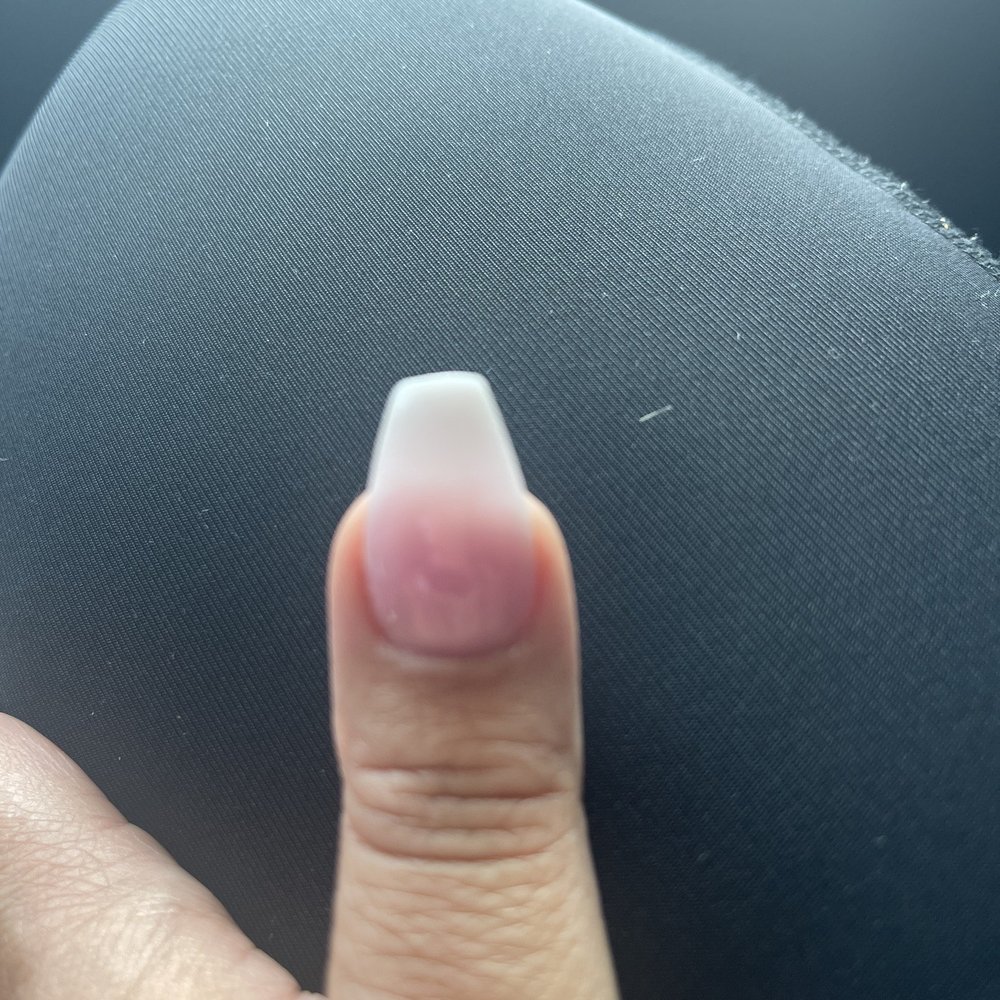 Glamicure - Clearly not even flat on the top. Plus bubbles in that clear coat I paid extra for... - Nail Salons Near Me - Los Angeles, California Glamicure - Clearly not even flat on the top. Plus bubbles in that clear coat I paid extra for... - Nail Salons Near Me - Los Angeles, California
