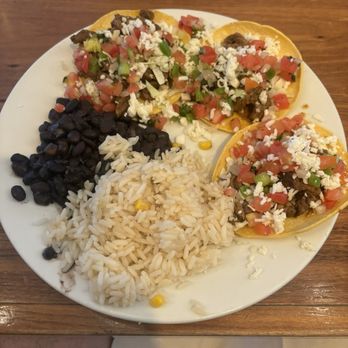 Blanco - Carne Asado taco with rice and beans - Mexican Near Me - Phoenix, Arizona