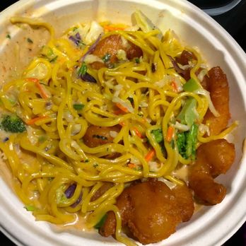 Brooklyn Dumpling Shop - BK Famous Peanut Noodles with crispy shrimp -- not good - Dim Sum Near Me - Philadelphia, Pennsylvania