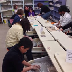 Art Centro Ceramics - Throwing pots- some for the first time