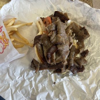 Oasis Grill - Single Gyro and fries! - Tacos Near Me - Bradley, Illinois