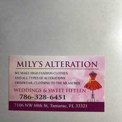 Mily’s Alteration - Business card