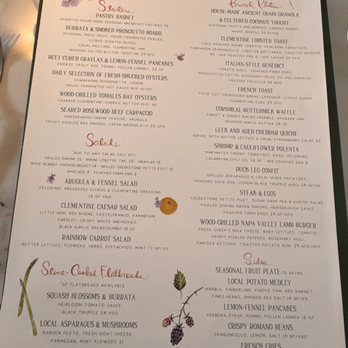 Clementine - Menu 4/27/26 - Mediterranean Near Me - Yountville, California