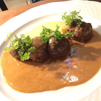 Nytorget 6 - Swedish meatballs! Came with lingonberries and pickled cucumbers on the side. Gravy was especially tasty. - Swedish Near Me - Stockholm, Alberta Nytorget 6 - Swedish meatballs! Came with lingonberries and pickled cucumbers on the side. Gravy was especially tasty. - Swedish Near Me - Stockholm, Alberta