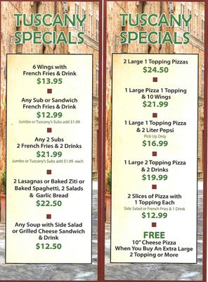 Menu photo 1 Tuscany Italian Grill Danville, VA Menu photo 1 Tuscany Italian Grill Danville, VA