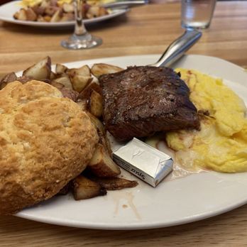 Silver Diner - Flatiron breakfast steak. - Diners Near Me - Washington, DC, District of Columbia