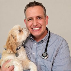 Bridges In-Home Pet Euthanasia - Photo of Dr. JP Shepherd of Bridges In-Home Pet Euthanasia with his dog Ozzy.