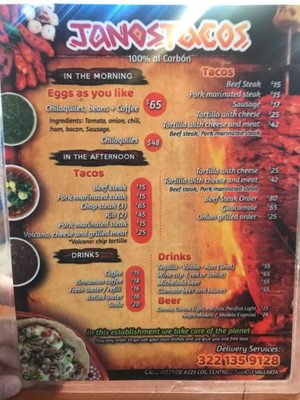 Menu photo 3 Janos Tacos Puerto Vallarta, JAL