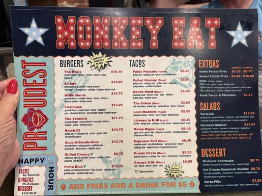 Menu photo 1 Proudest Monkey Bryan, TX Menu photo 1 Proudest Monkey Bryan, TX