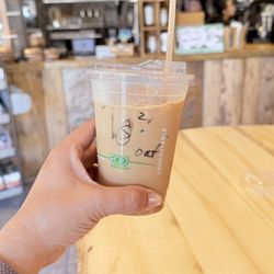 Dirty Chai Latte with oat milk. Delicious