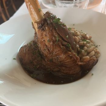 La Bonne Table - Lamb shank with white beans The Demi glacé was exceptional as was the entire dish - French Near Me - San Diego, California La Bonne Table - Lamb shank with white beans The Demi glacé was exceptional as was the entire dish - French Near Me - San Diego, California